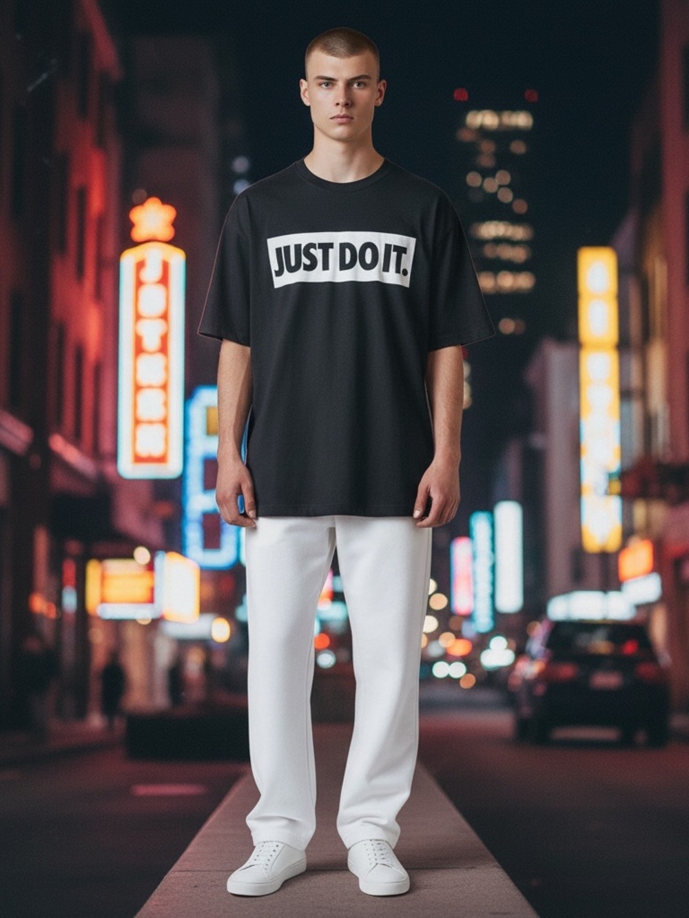Nike Just Do It Black Graphic T-Shirt Men’s Size Large